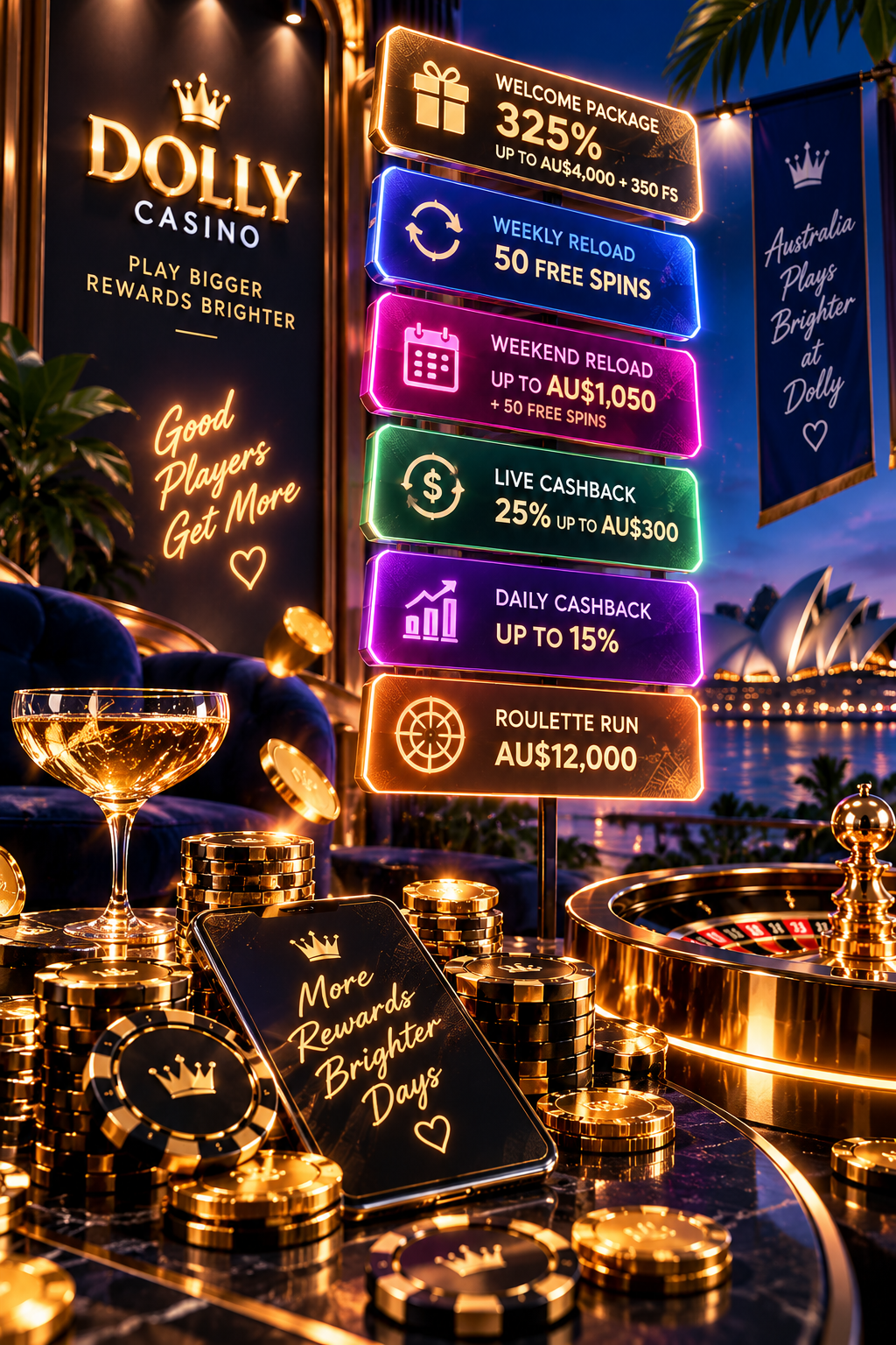 Casino rewards and promotions at Dolly Casino Online Australia